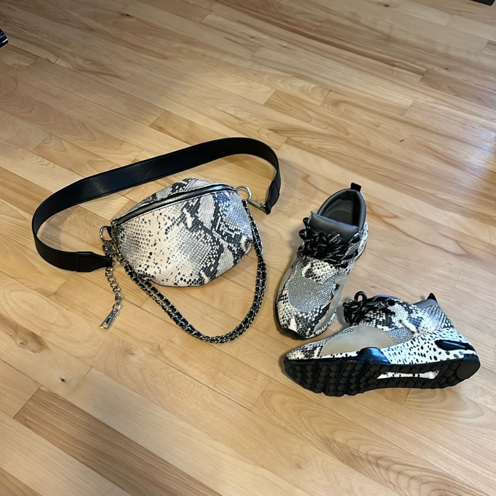 Matching Steve Madden sneakers and cross body bag